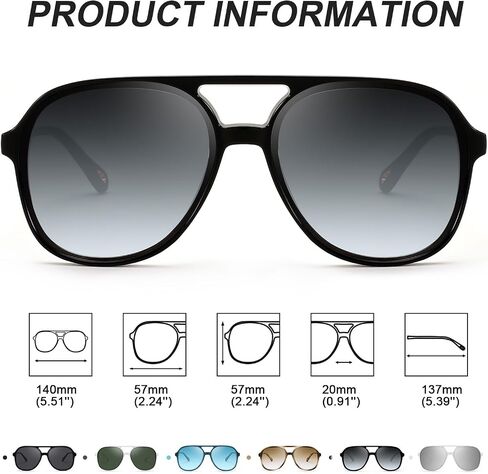 Retro Aviator Sunglasses for Women Men 70s Vintage Trendy Square Aviators Shades in Saudi Arabia