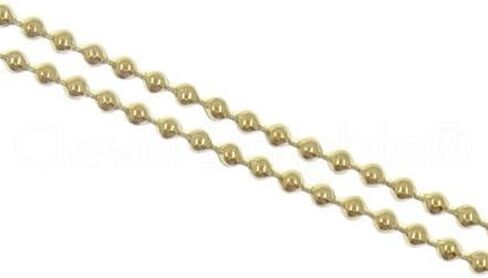 CleverDelights 2.0mm Ball Chain - Champagne Gold Color - 30 Feet in Saudi Arabia