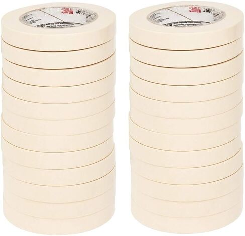 شريط قناع اقتصادي من 3M Highland Economy، مقاس أساسي 3 بوصات، 12/عبوة، 3/4 بوصة × 60 ياردة، عبوة من قطعتين (إجمالي 24) in Kuwait