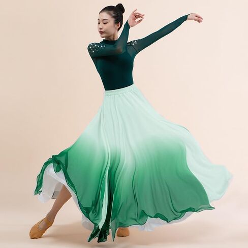 Women's 720 Fairy Lyric Dance Skirt Gradient Chiffon Swing Skirt Ballet Modern Dance Skirt in Saudi Arabia