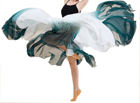 Women's 720 Fairy Lyric Dance Skirt Gradient Chiffon Swing Skirt Ballet Modern Dance Skirt in Saudi Arabia
