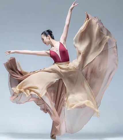 Women's 720 Fairy Lyric Dance Skirt Gradient Chiffon Swing Skirt Ballet Modern Dance Skirt in Saudi Arabia