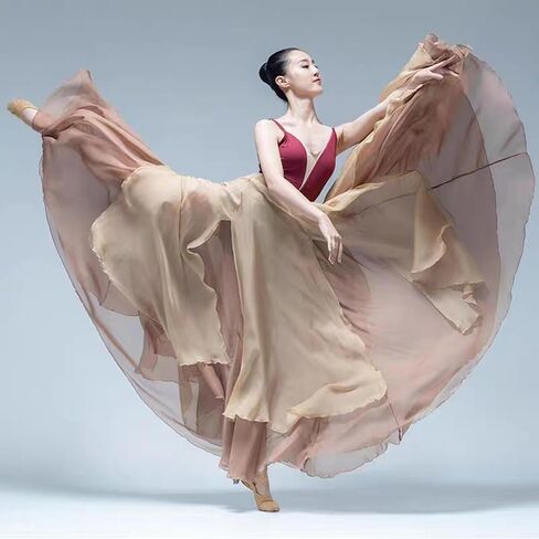 Women's 720 Fairy Lyric Dance Skirt Gradient Chiffon Swing Skirt Ballet Modern Dance Skirt in Saudi Arabia