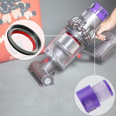 Dust Bin Top Fixed Sealing Ring Compatible with V10 SV12 Replacement for Dyson Dirt Cup/Dustbin Seal Ring Accessories with V10 SV12 Filters in Kuwait