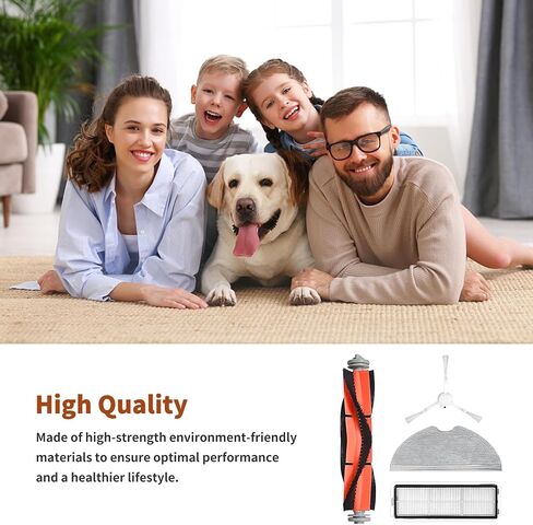 19 Packs Replacement Parts for Dreametech D10 Plus RLS3D Robot Vacuum Cleaner, 1 Main Roller Brush, 6 Side Brushes, 4 Hepa Filters, 4 Mop Pads, 4 Dust Bags Accessories Kit in Saudi Arabia