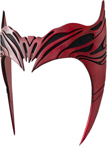 خوذة الساحرة القرمزية تاج تأثيري 2021 البرامج التلفزيونية WandaVision واندا ماكسيموف عقال قناع هالوين زي الملحقات in Kuwait