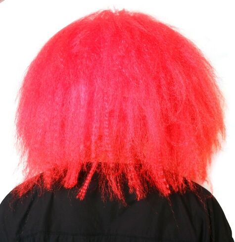 قناع الجوكر للهالوين، قناع المهرج الشرير، هو قناع مضحك قاتل رعب مخيف، قناع شيطان شرير (شعر مستعار أحمر كثيف) in Kuwait