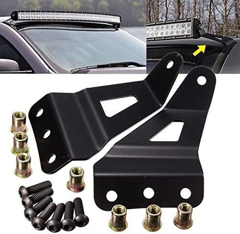 KATUR 50 بوصة منحني LED علوي للزجاج الأمامي يتصاعد شريط الإضاءة لجنرال موتورز بيك اب وسيارات الدفع الرباعي لعام 2007-2013 4WD/2WD شيفروليه سيلفرادو 1500/2500HD/ 3500HD بيك اب/ 4WD/2WDTahoe/Suburban/Avalanche in Kuwait