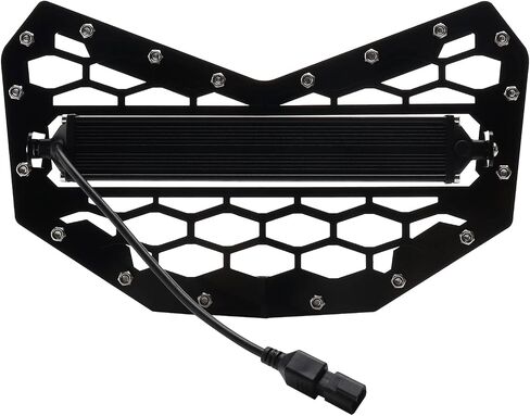 Front Grille Grill with 8" LED Back Light Light Bar Fit for Can Am Maverick X3 2017 2018 2019 2020 2021 2022 2023 2024 in Saudi Arabia