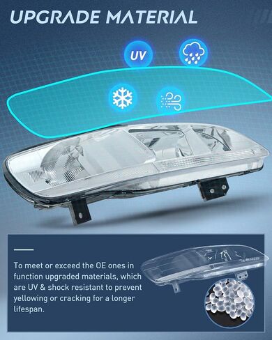 Nilight Headlight Assembly Compatible with 1998 1999 2000 2001 2002 Honda Accord Headlamps Replacement Black Housing Amber Reflector Upgraded Clear Lens Driver and Passenger Side in Saudi Arabia