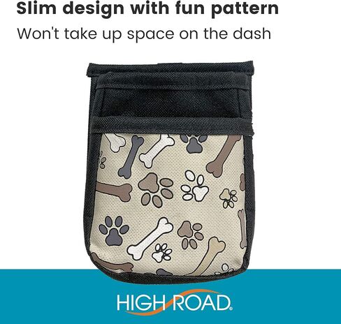 High Road Air Vent Mount Car Cell Phone Holder with Soft Lined Back Pocket and Front Mesh Storage Pocket in Kuwait