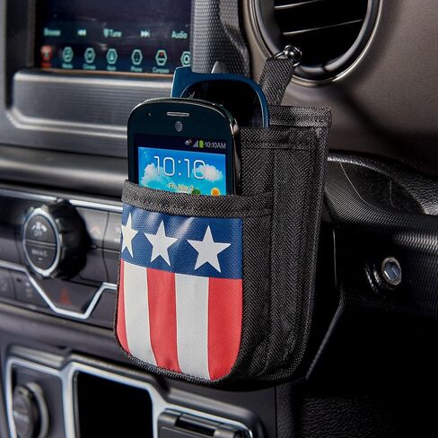High Road Air Vent Mount Car Cell Phone Holder with Soft Lined Back Pocket and Front Mesh Storage Pocket in Kuwait