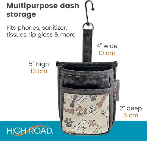 High Road Air Vent Mount Car Cell Phone Holder with Soft Lined Back Pocket and Front Mesh Storage Pocket in Kuwait