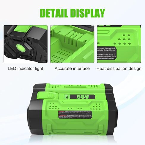 بطارية بديلة 3.0 أمبير في الساعة لبطارية ليثيوم أيون 56 فولت من EGO متوافقة مع أدوات الطاقة اللاسلكية EGO Bettery 56 فولت BA2800 BA4200 BA4200T BA1400 BA1400T BA2240 BA1120 منشار جزازة العشب in Kuwait