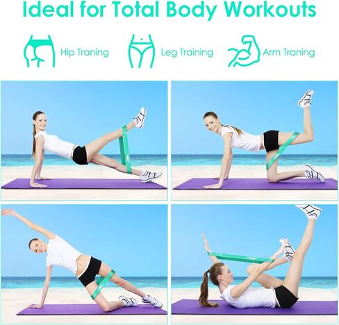 مجموعة أربطة تمرين المقاومة للنساء والرجال والساقين والأذرع والأكتاف واللياقة البدنية المنزلية وتدريبات القوة واليوجا وأشرطة البيلاتيس المرنة in Kuwait