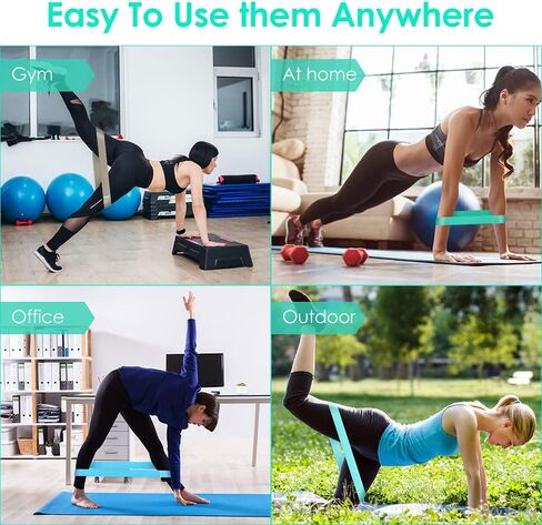 مجموعة أربطة تمرين المقاومة للنساء والرجال والساقين والأذرع والأكتاف واللياقة البدنية المنزلية وتدريبات القوة واليوجا وأشرطة البيلاتيس المرنة in Kuwait