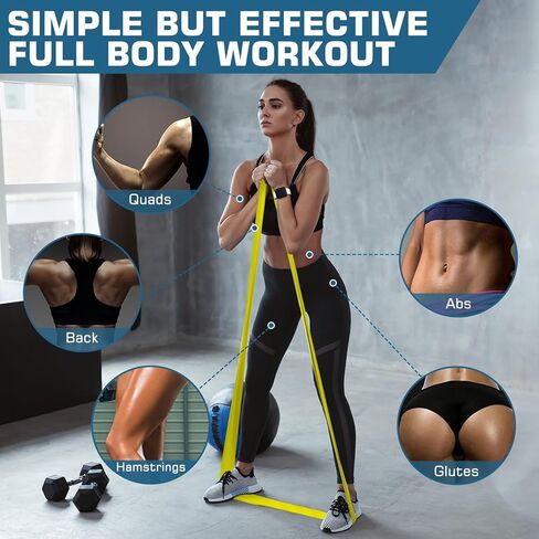 أربطة مقاومة للتمارين الرياضية، العلاج الطبيعي، التمدد، التعافي، البيلاتيس، إعادة التأهيل واليوجا، أربطة تمارين من السيليكون مقاومة بقوة مختلفة لتدريبات الجسم بالكامل in Kuwait