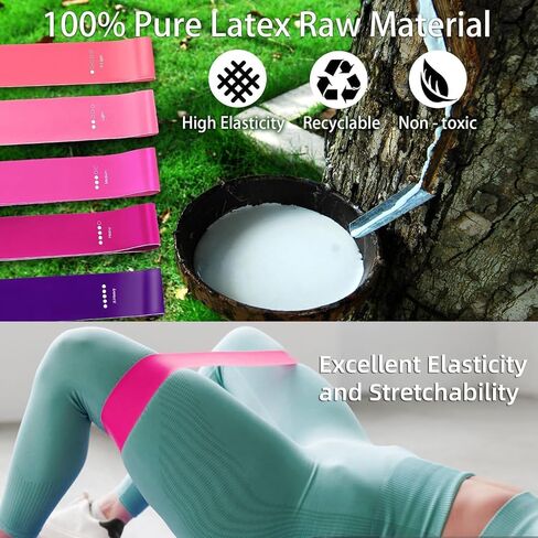 Resistance Bands Set, Exercise Bands with Non-Slip Design for HIPS & Glutes, Workout Bands for Women/Men,Booty Bands for Home Fitness, Yoga, Pilates - 3 Levels. in Saudi Arabia