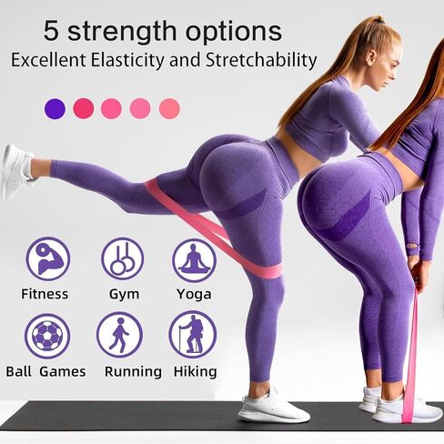 Resistance Bands Set, Exercise Bands with Non-Slip Design for HIPS & Glutes, Workout Bands for Women/Men,Booty Bands for Home Fitness, Yoga, Pilates - 3 Levels. in Saudi Arabia