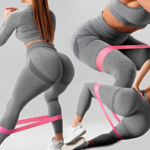 Resistance Bands Set, Exercise Bands with Non-Slip Design for HIPS & Glutes, Workout Bands for Women/Men,Booty Bands for Home Fitness, Yoga, Pilates - 3 Levels. in Saudi Arabia