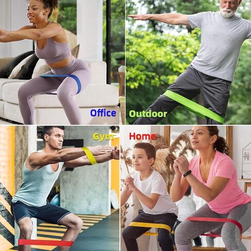 Resistance Bands Set, Exercise Bands with Non-Slip Design for HIPS & Glutes, Workout Bands for Women/Men,Booty Bands for Home Fitness, Yoga, Pilates - 3 Levels. in Saudi Arabia