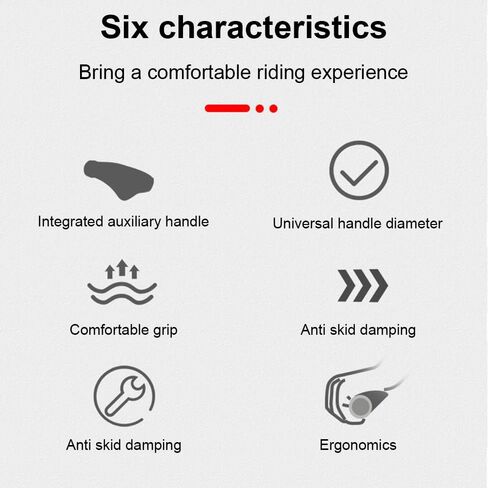 مقابض مقود الدراجة الجبلية، مقابض دراجة ذات تصميم مريح، توسع قبضة مقود الدراجة المطاطية مع مقابض قفل من الألومنيوم للطرق الجبلية MTB BMX (أزرق) in Kuwait