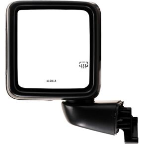 Left Driver Side Rear View Mirror Replacement for Jeep Wrangler 2019 2020 2021 2022 2023- Rearview Mirrors with 5Pins, Electric Adjustment and heating, black Textured