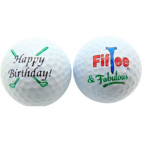 Westmon Works 50th Birthday FifTee & Fabulous Set of 2 Golf Ball Golfer Gift Pack