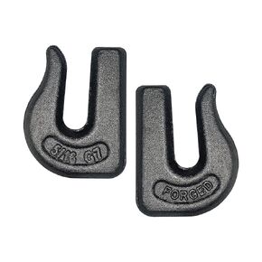 2 Pack Heavy Duty 5/16" Weld On Grab Hook, Grade 70 Clevis Chain Hook for Trailer, Truck, Rigging, Flatbed, Tractors, Loader, Bucket, Tie Down (2)