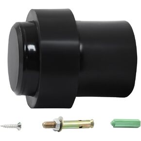 Luomorgo 1 Pack Floor Door Stop, Cylindrical Floor Mounted Door Stoppers, Stainless Steel Door Stopper Brushed Nickel Doorstop with Rubber Bumper Wall Protector, 2-3/8" Height