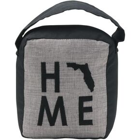 Elements Florida Home Sentiment Fabric Door Stopper, Gray and Black
