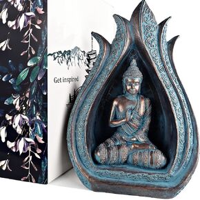 25DOL Buddha Statues for Home. 8.6" Buddha Statue. Collectibles and Figurines, Meditation Decor, Spiritual Living Room Decor, Yoga Zen Decor, Hindu and East Asian Décor