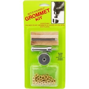 C.S. Osborne Set-It-Yourself Grommet Kit K234-00, 3/16" Hole, W/Brass Grommets