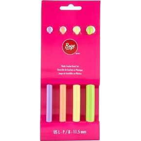 مجموعة خطافات كروشيه بلاستيكية 235001 مم من Boye Products، مقاسات L11 إلى P16