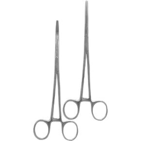 2-Piece Curved & Straight 10" Hemostat Set - Stainless Steel Locking Tweezer Clamps - Ideal Hemostats for Nurses, Fishing Forceps, Crafts and Hobby in Kuwait