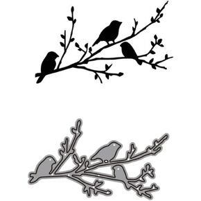 Bird Branches Metal Die Cuts,Bird on Branches Cutting Dies Cut Stencils DIY Scrapbooking Photo Album Decorative Embossing Paper Card Making