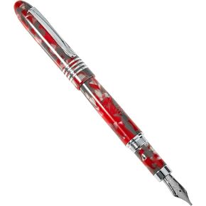 MONTEVERDE USA Mountains of the World Fountain Pen (Ruby) - Stub Nib - Exquisite Luxury Pen for Men & Women – Perfect for Office, Business, School, Gifts, Journaling, Autographs