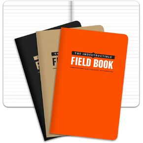 Elan Publishing Company Indestructible Field Notebook/Journal - 5"x8" - Combo Colors Covers - Lined Memo Book - Pack of 3