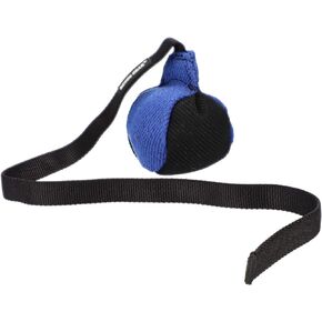 Dingo Gear training french linen toy ball with long handle, dog toy for fetch, reward, dog training, color blue-black S02815