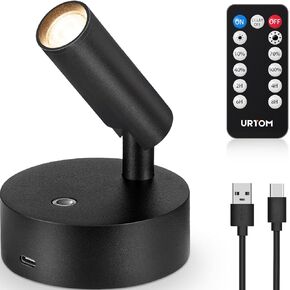 Wireless Spot Lights Indoor with Remote Up Lights Indoor Picture Light Battery Operated Spotlights with Timer Dimmable Accent Uplighting Indoor Stick on Wall Light for Plant Artwork, 1 Pack
