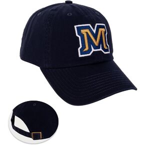 Desert Cactus Montana State University Baseball Hat Bobcats MSU Brimmed Embroirderd Cap Adjustable Cloth Strap Adult (Style B) Blue