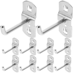 12 Pcs Shelf Square Hole Hook up Tool Ordinary Display Rack Hooking Metal Perfboard Cabinet Display Rack Hook Cupboard Peg Hooks Iron Display Stand Hook peg Board Exhibition Hook