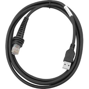 USB Barcode Scanner Cable, 2 Meters Straight RJ45 to USB Port Scanner Cord for Honeywell 1990iXR 1470g 1200G 1500G Barcode Scanner (2M / 6FT Flatted USB Port)