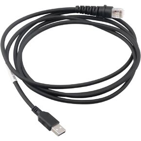 Barcode Scanner Accessories RJ45 to USB Cable Compatible with Honeywell Barcode Reader 3800G 3820 3200 3900i 4600Q 4800P 6300dpm Model (2M / 6FT Flatted USB Port)