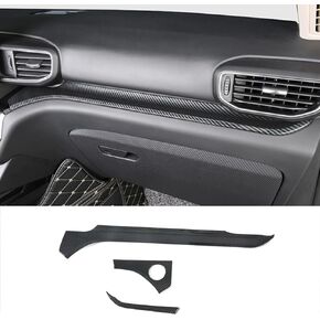 Car Accessories Fit for Ford Explorer 2020 2021 2022 Interior Middle Console Dashboard Strip Trim Cover (Carbon Fiber Style) ABS 3 PCS
