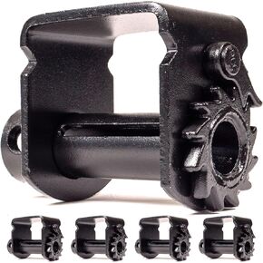 US Cargo Control Low Profiles Sliding Winch, Durable Steel Winch with Protective Finish, Works in Limited Bottom Mount Spaces, Slides Along C-Track for Better Securement, Black, 4 Inch, 5-Pack