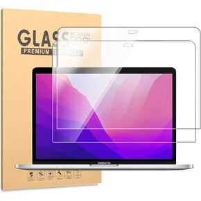 2 Pack Tempered Glass Screen Protector for MacBook Pro 13 Inch 2022-2016 Model M2 M1 A1706 A2338 A2289 A2251 A2159 A1708/2021 2020 MacBook Air 13 M1 A2337/A2179 A1932,9H,Reduce Fingerprint.
