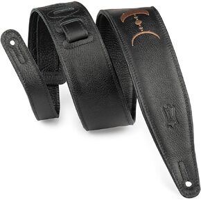 Levy's Leathers Garment Leather Guitar Strap with Embroidery Moon Phases