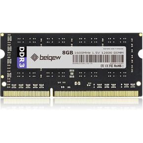 DDR3 Ram 8GB 1600MHz PC3-12800 CL11 1.5V Beiqew Notebook Computer Desktop SODIMM Memory 204-Pin Non-ECC Unbuffered Upgrade Memory Module in Saudi Arabia