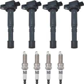 Ignition Coil Pack with Iridium Spark Plug UF602 C1662-4 Compatible with Honda Acura 08-12 Accord 10-14 CR-V 12-15 Civic Crosstour 13-15 ILX 2.4L L4